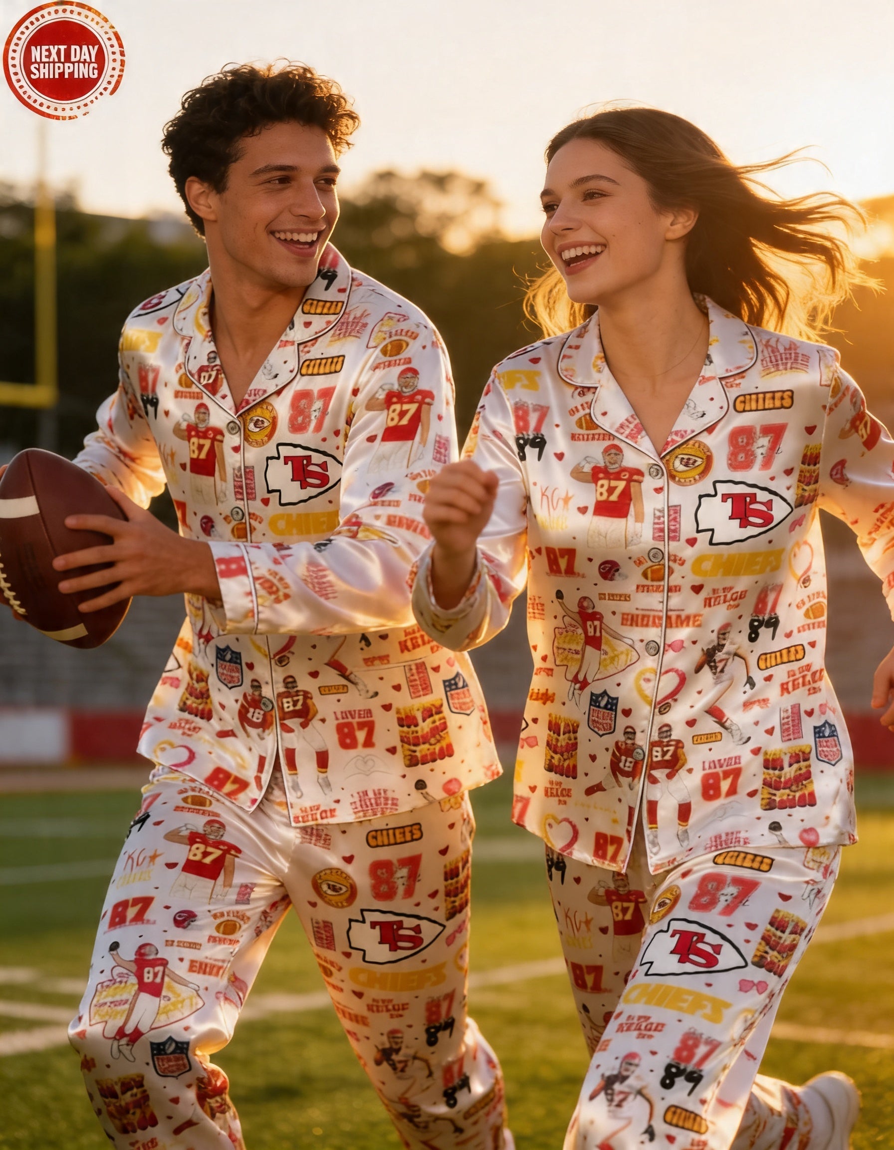 Kansas City Football Pajama Set for Women
