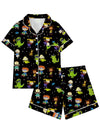 Retro Dinosaur Knit Pajama Set