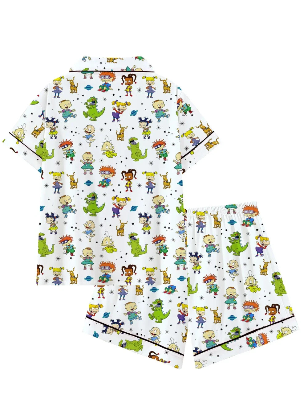 Retro Dinosaur Knit Pajama Set