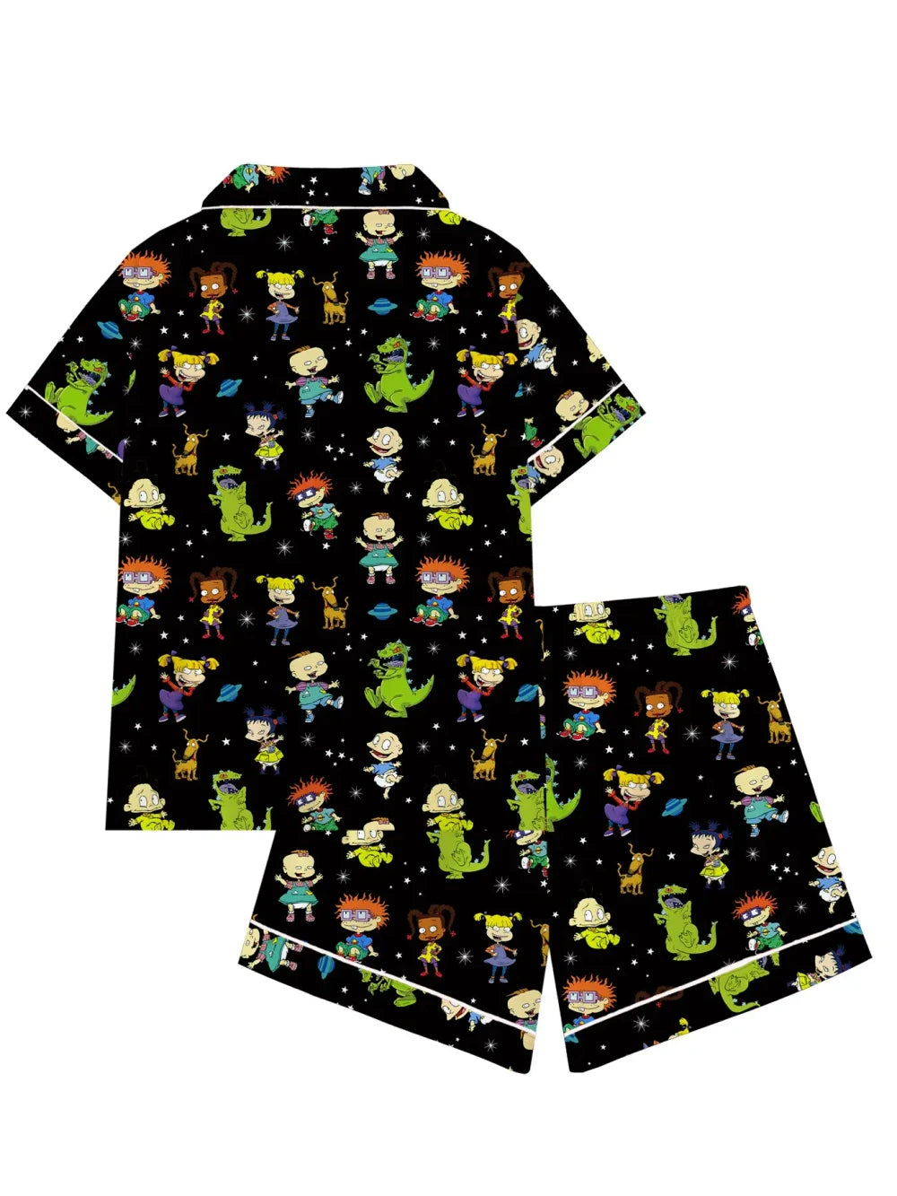 Retro Dinosaur Knit Pajama Set