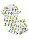Retro Dinosaur Knit Pajama Set