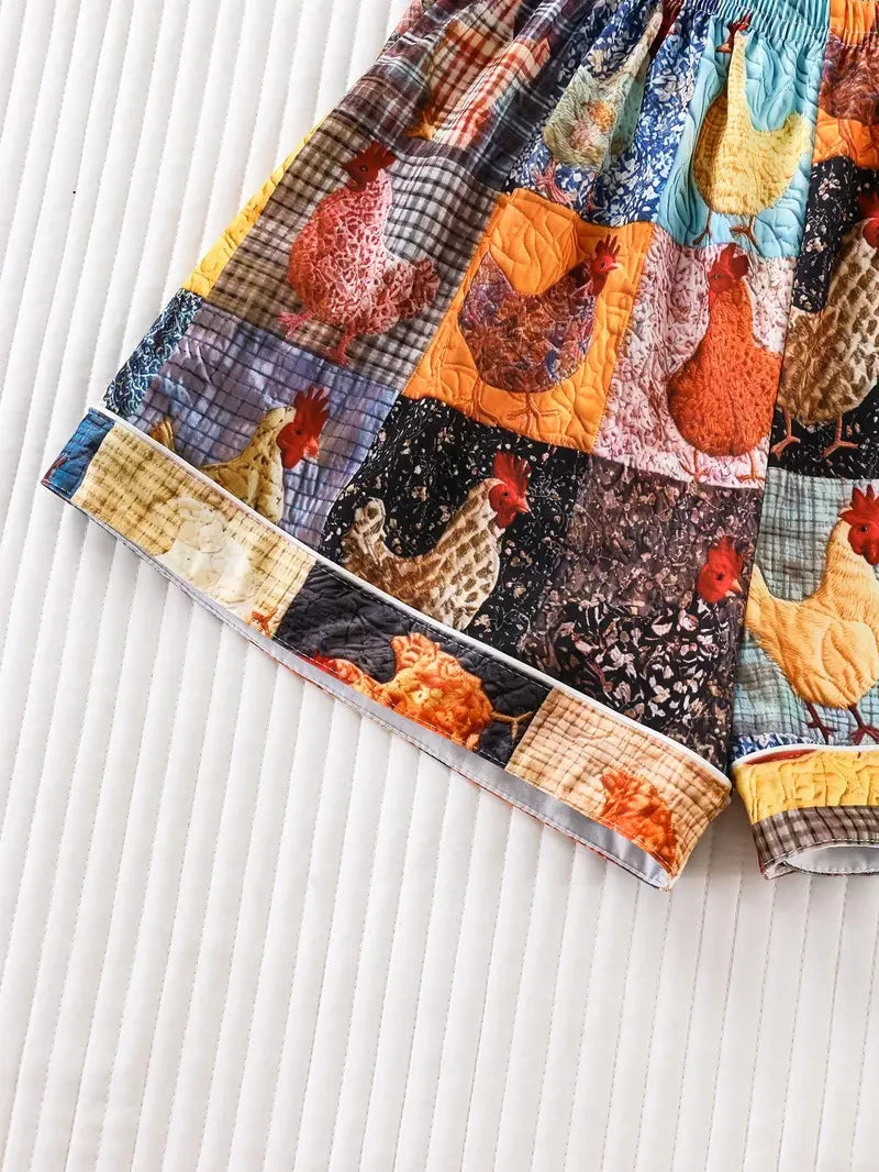 Check Print Pajama Set