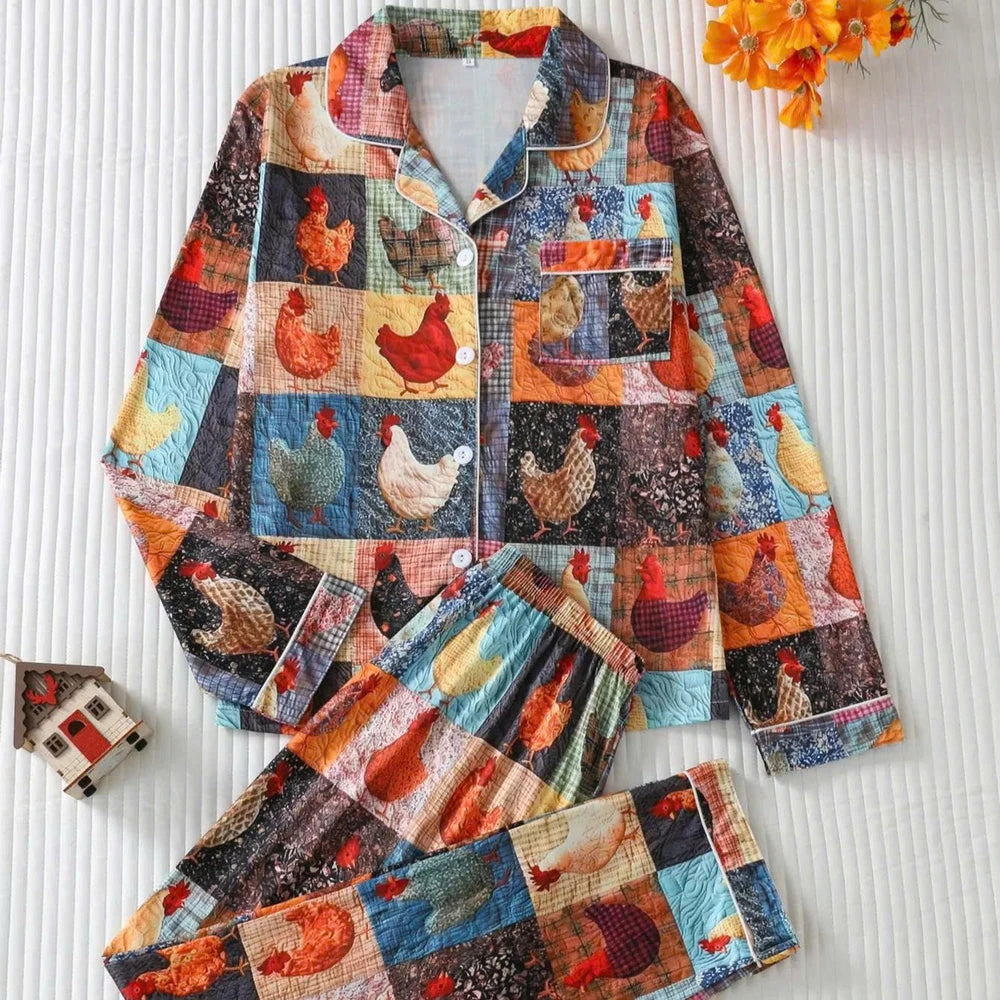 Check Print Pajama Set