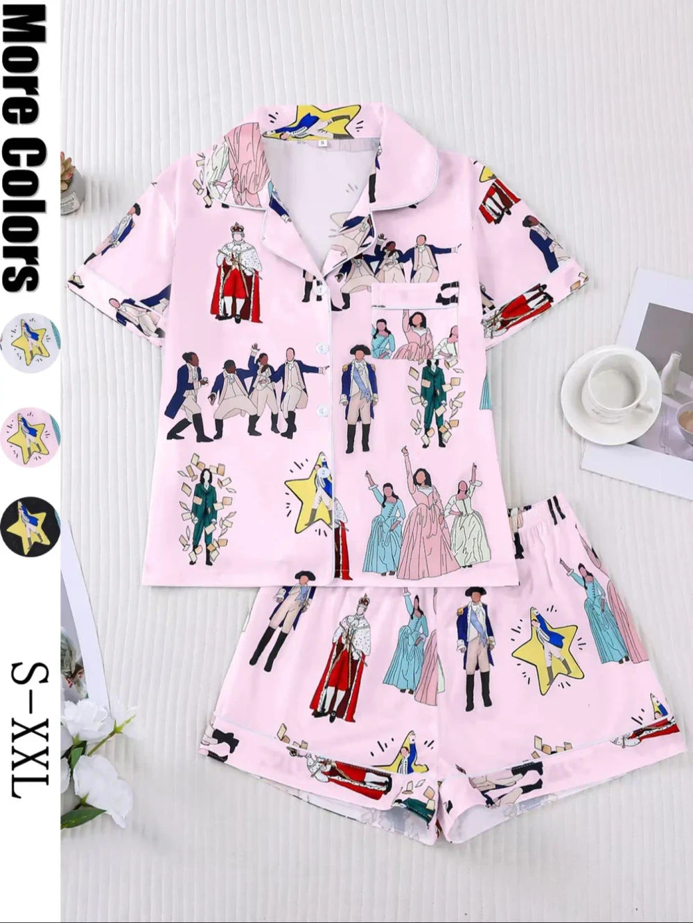 Hamilton Musical Print Pajama Set