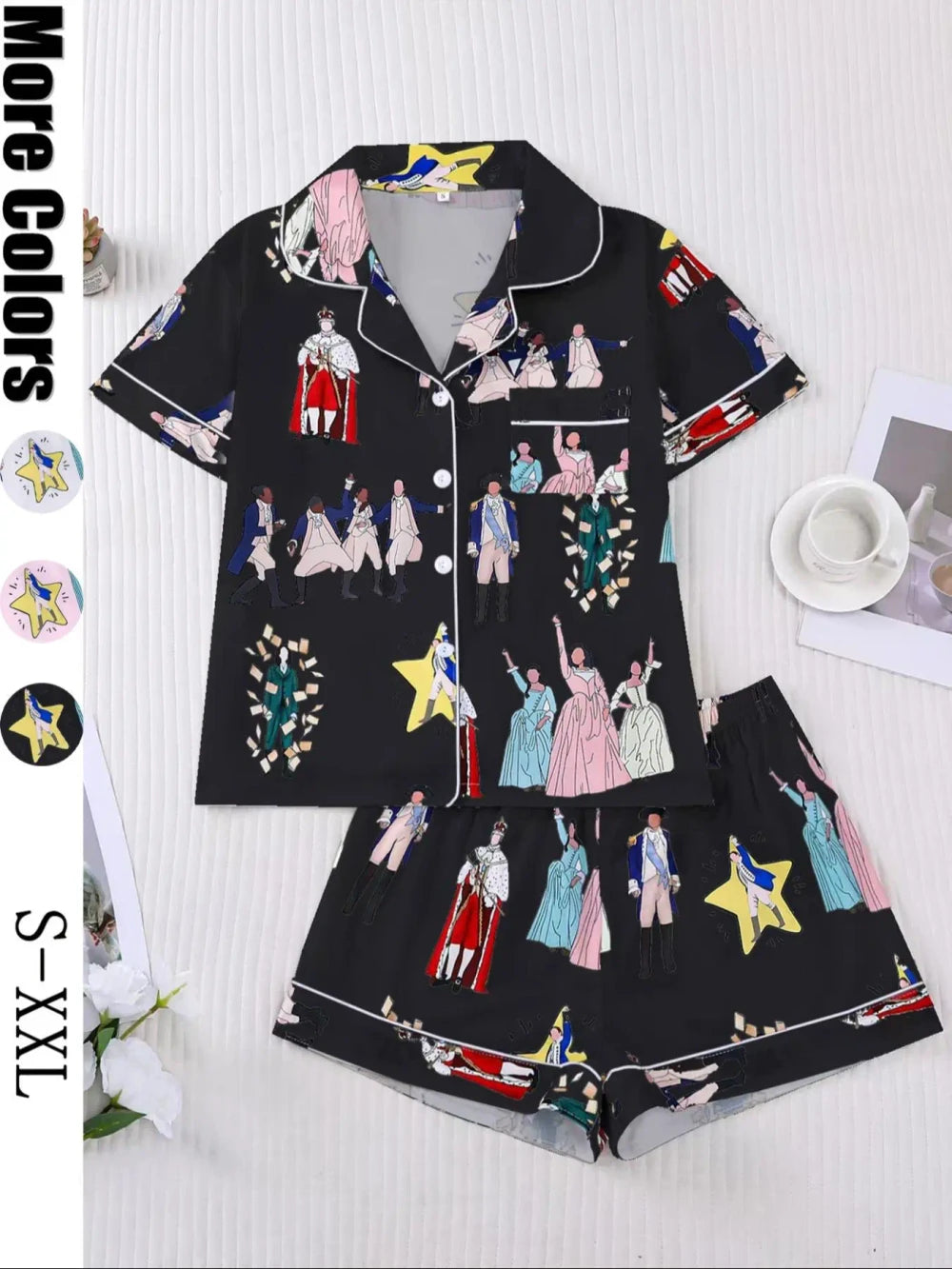 Hamilton Musical Print Pajama Set