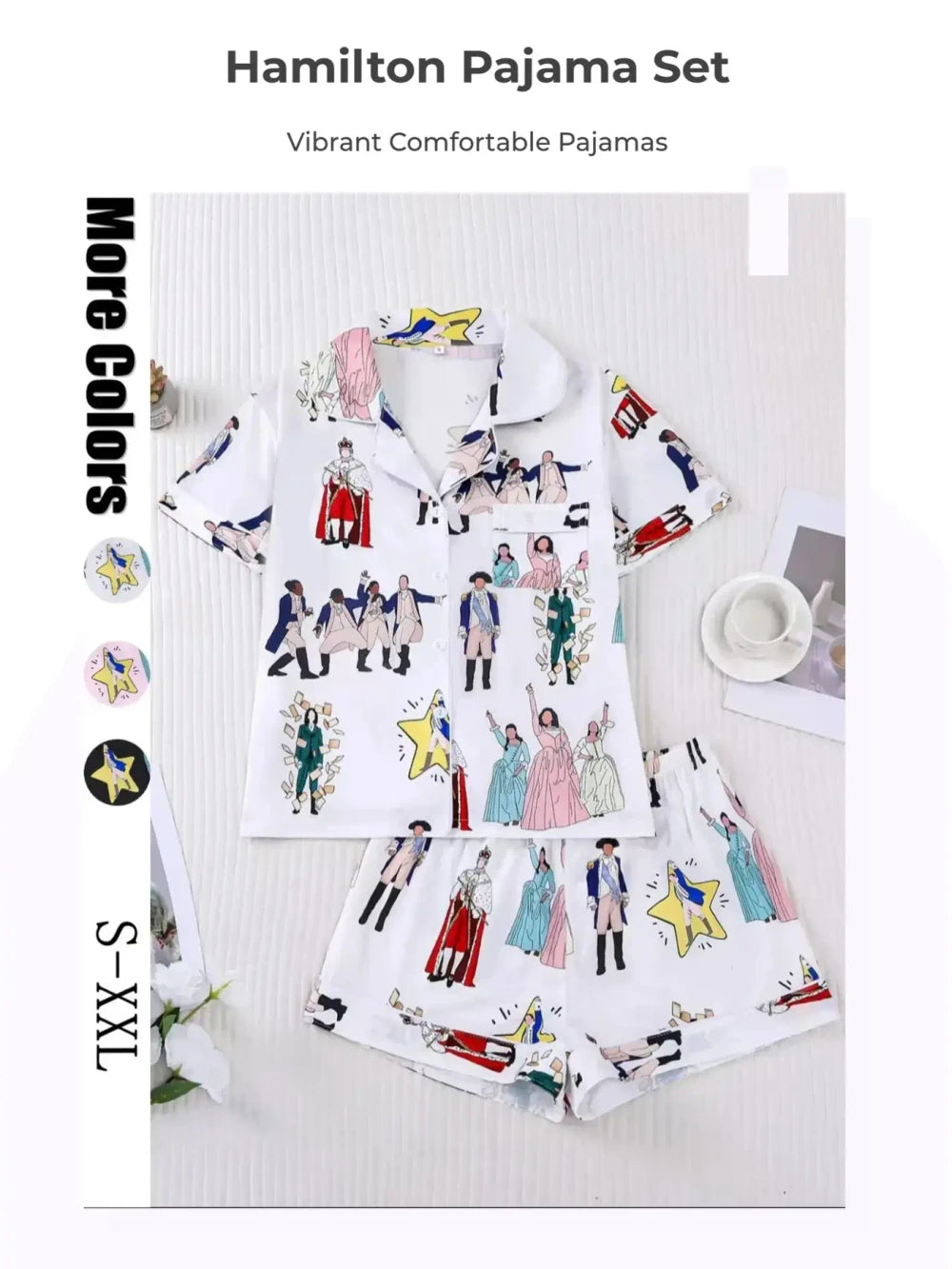 Hamilton Musical Print Pajama Set