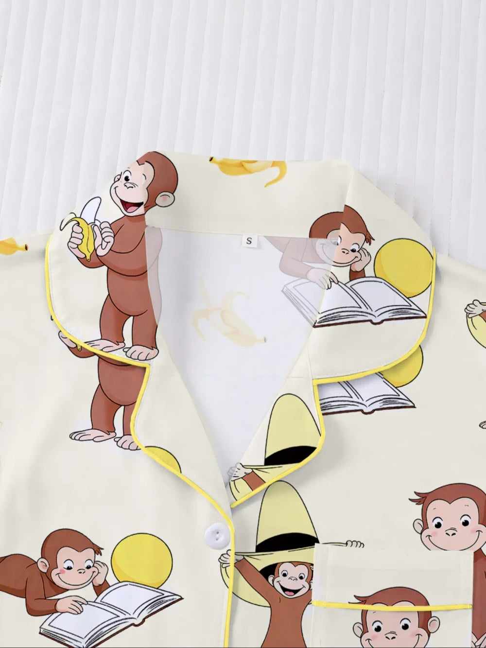 Monkey Banana Print Pajama Set