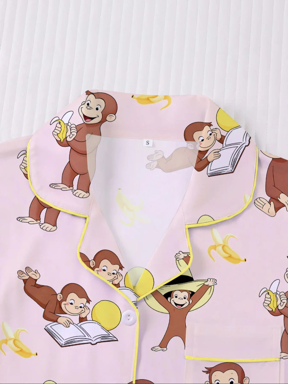Monkey Banana Print Pajama Set