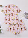 Monkey Banana Print Pajama Set