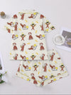 Monkey Banana Print Pajama Set