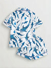 Shark Print Pajama Set