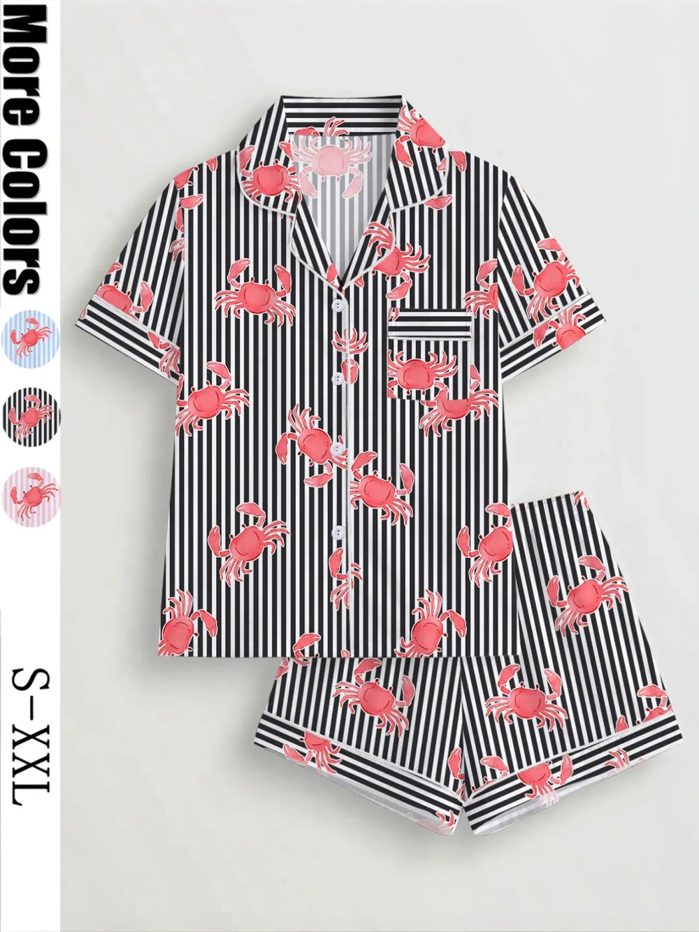 Crab Print Pajama Set