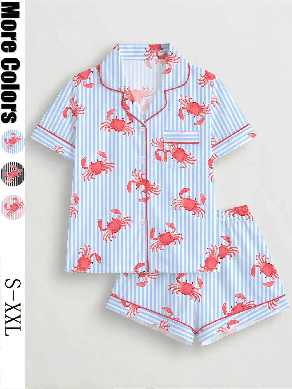 Crab Print Pajama Set