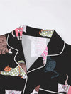 Cat Print Pajama Set