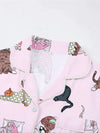 Cat Print Pajama Set
