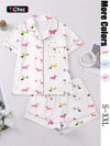 Cartoon Dog Print Pajama Set