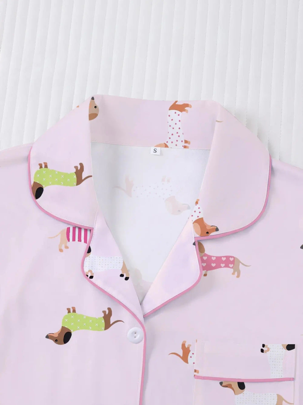 Cartoon Dog Print Pajama Set