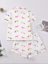 Cartoon Dog Print Pajama Set
