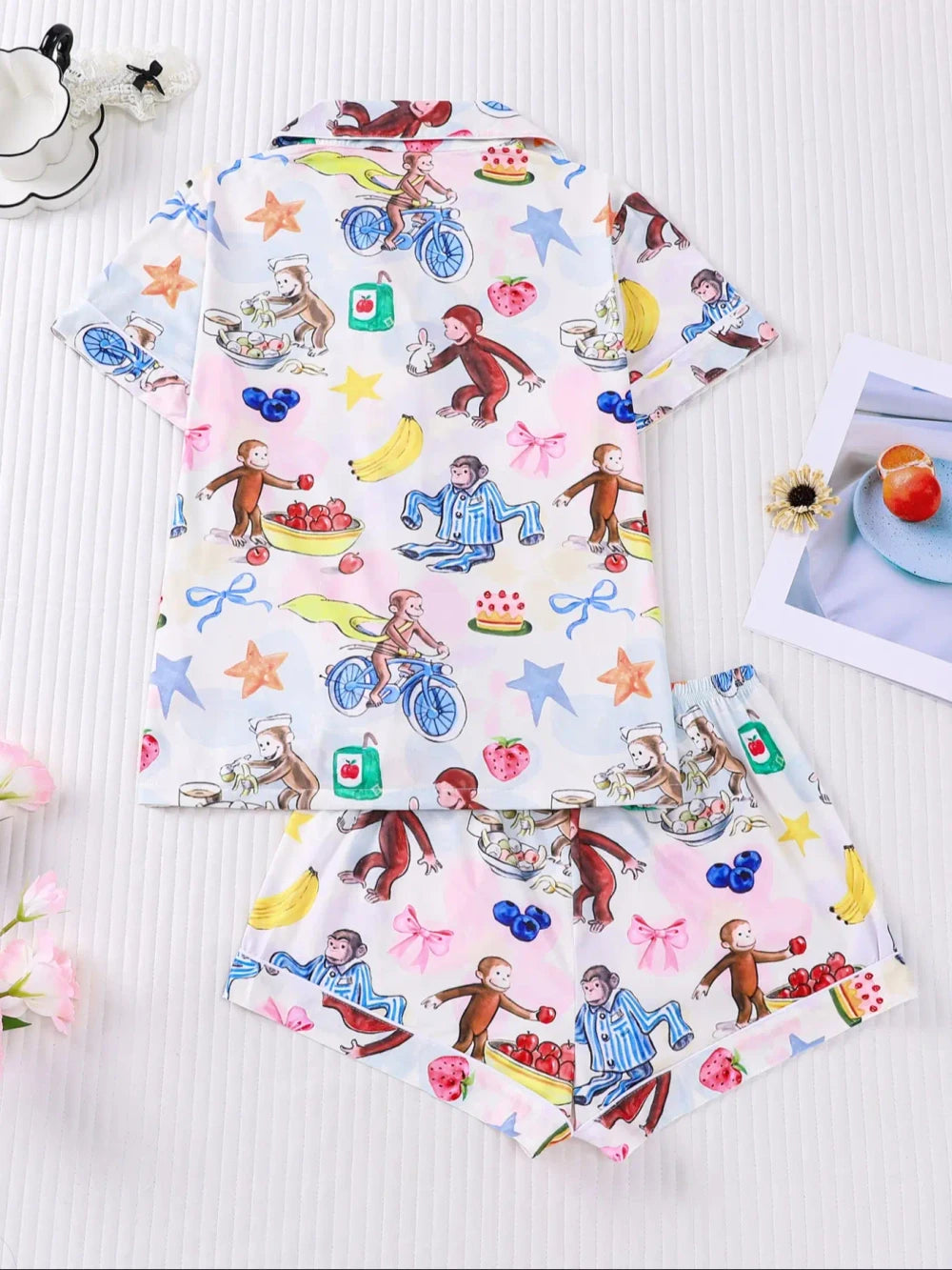 Monkey Print Pajama Set