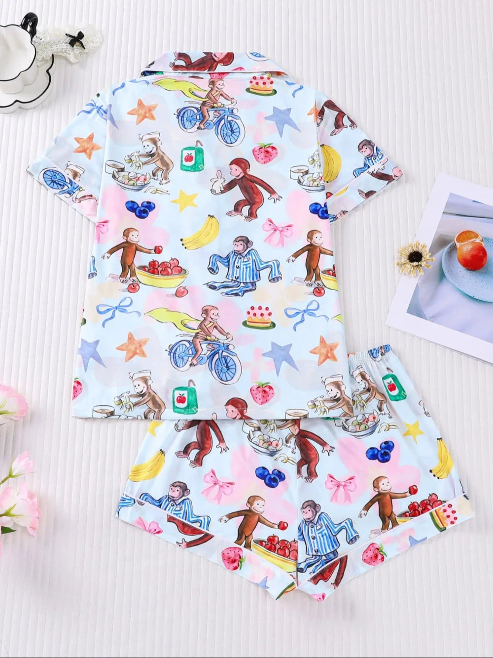 Monkey Print Pajama Set