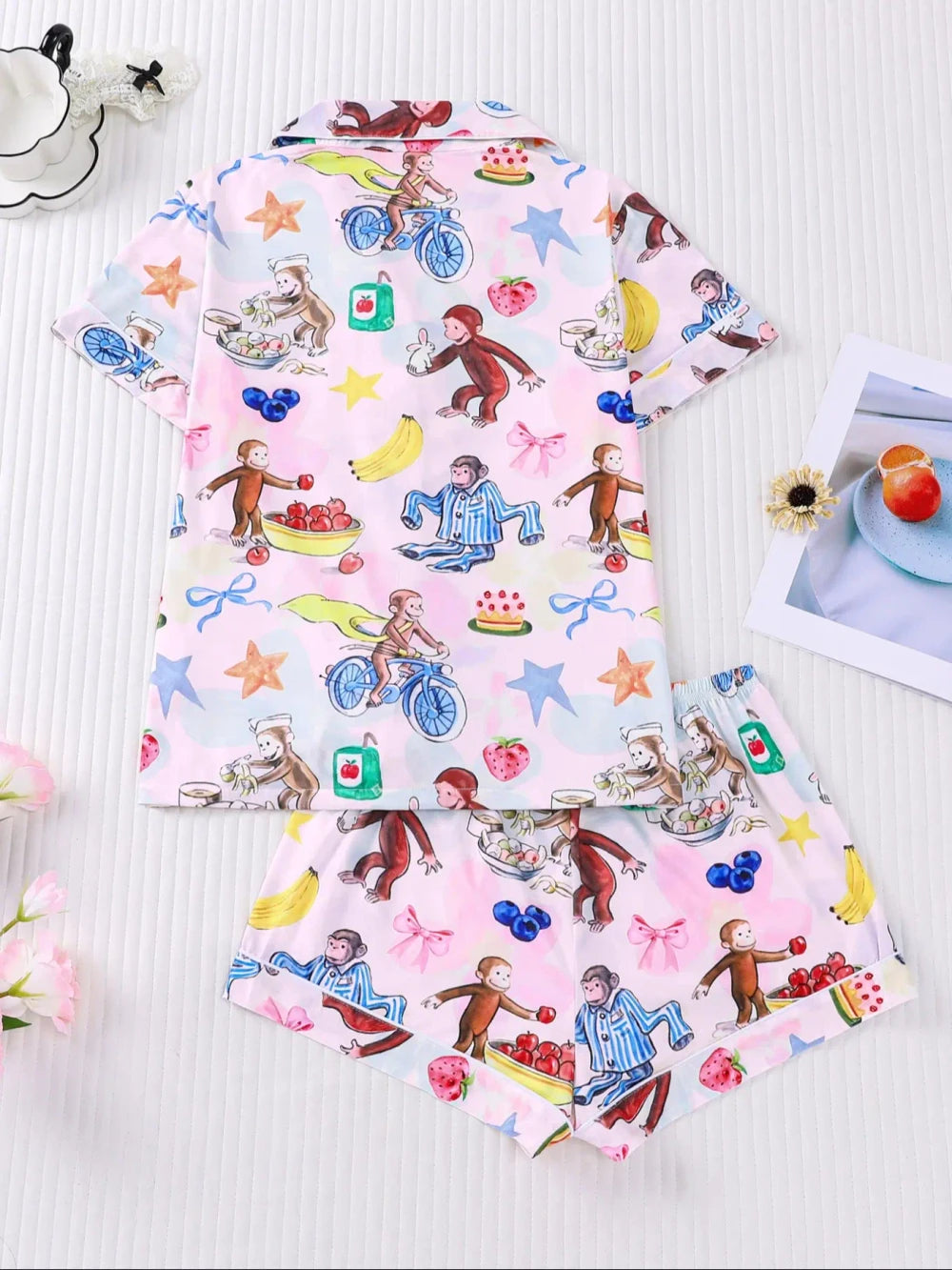 Monkey Print Pajama Set