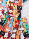 Cute Cat Print Pajama Set
