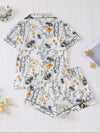 Floral Bee Print Pajama Set