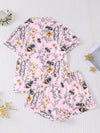 Floral Bee Print Pajama Set