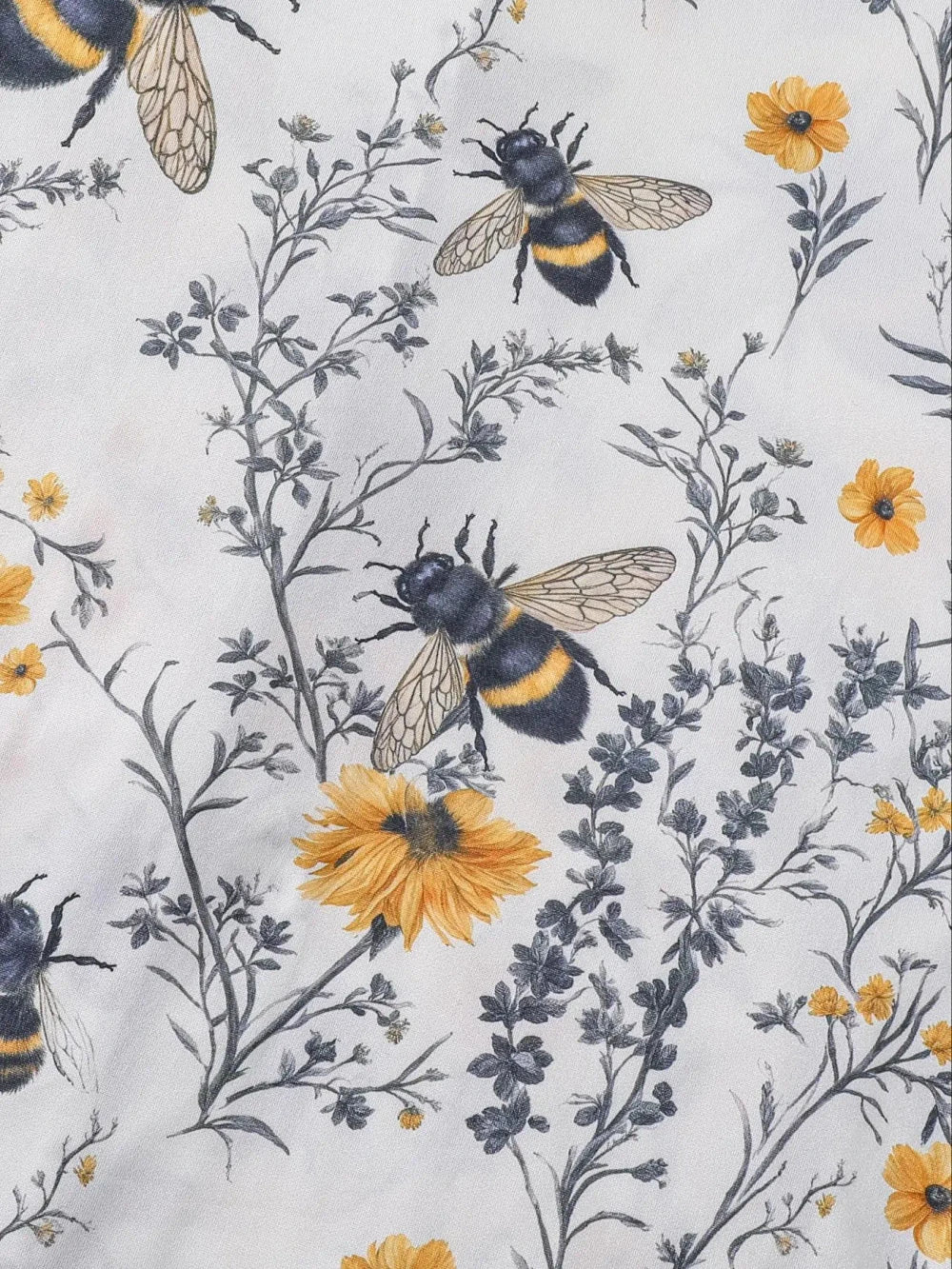 Floral Bee Print Pajama Set