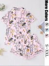 Floral Bee Print Pajama Set