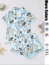 Floral Bee Print Pajama Set