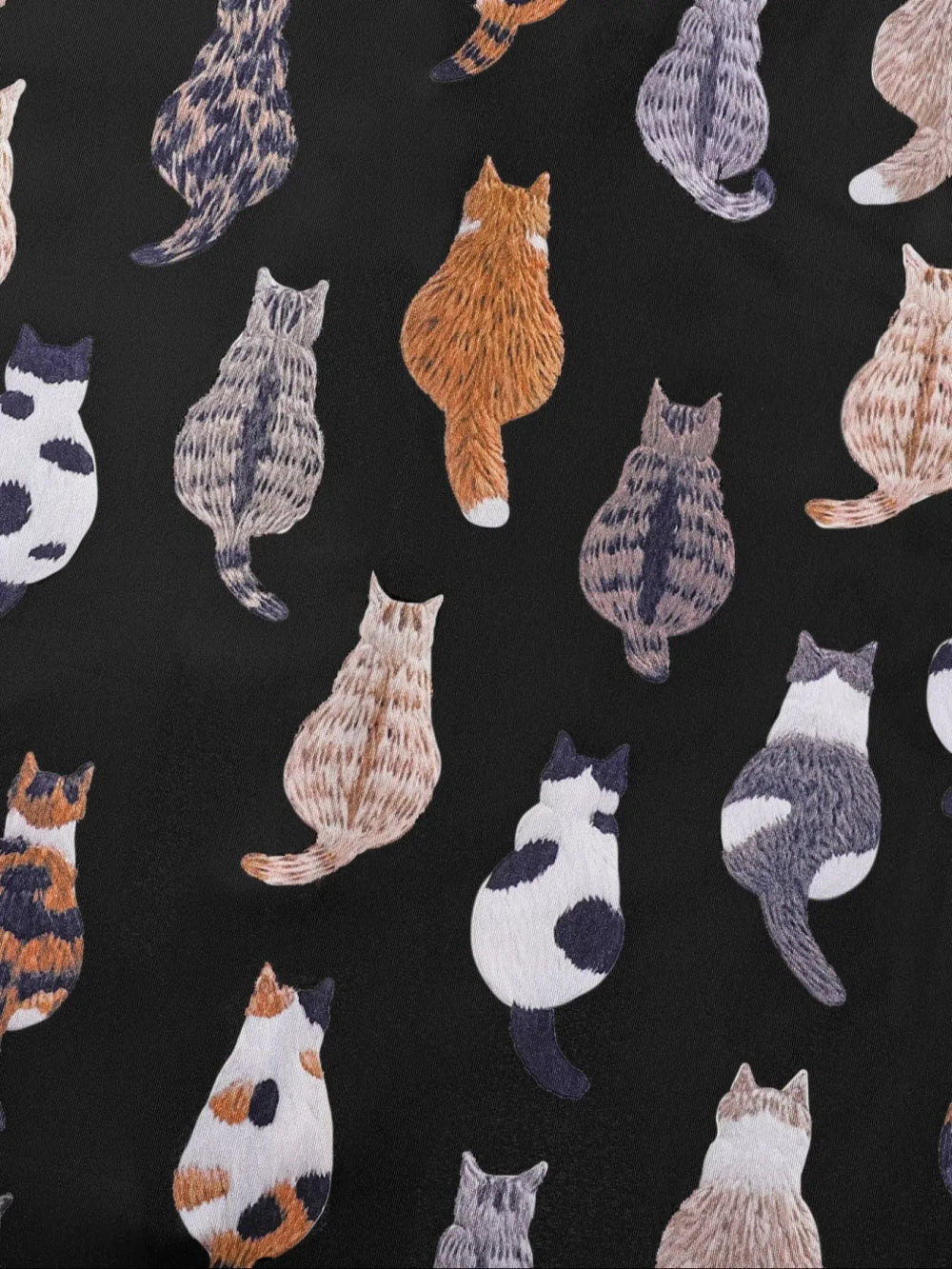Cute Cat Print Pajama Set