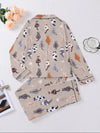 Cute Cat Print Pajama Set