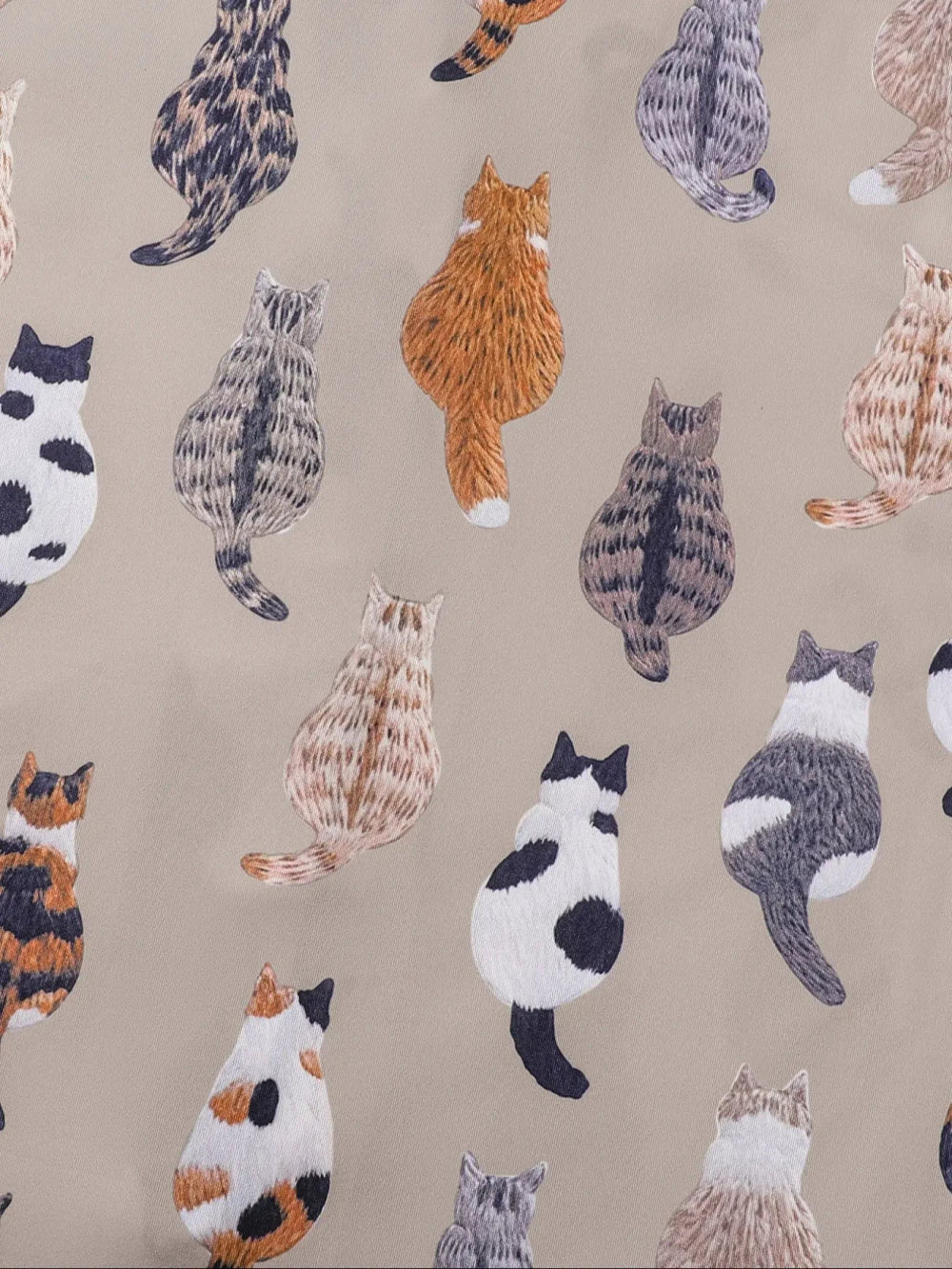 Cute Cat Print Pajama Set