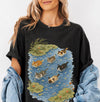 Swimming Cats Cotton T-Shirt