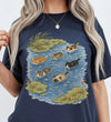 Swimming Cats Cotton T-Shirt
