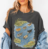 Swimming Cats Cotton T-Shirt