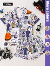 Cartoon Print Satin Pajama Set