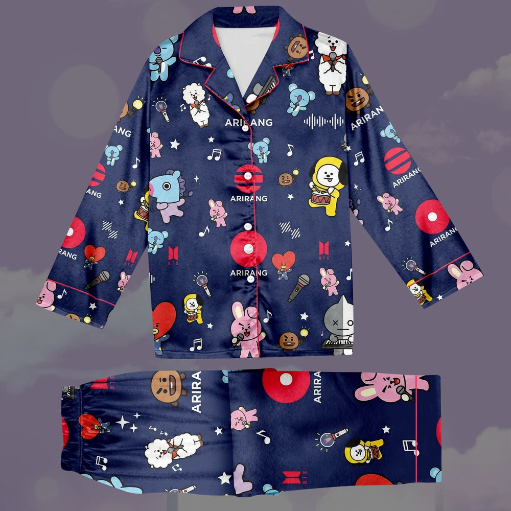 BTS World Tour Satin Pajama Set