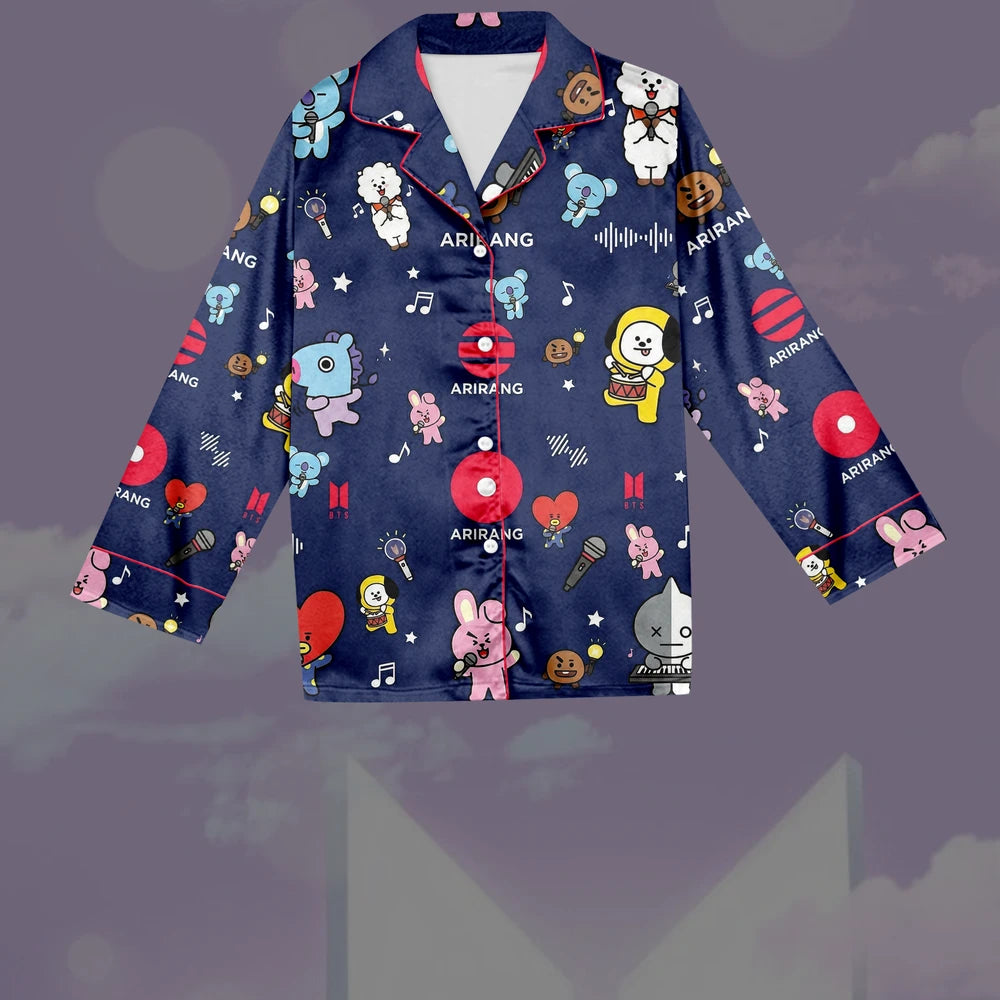 BTS World Tour Satin Pajama Set