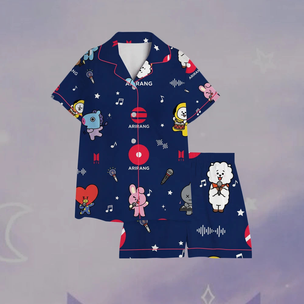 BTS World Tour Satin Pajama Set
