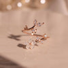 Birth Flower Mother of Pearl Sterling Silver Ring