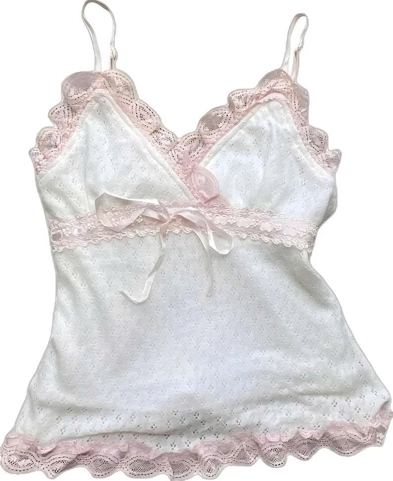 Dolly Lace Top Sewing Pattern | Coquette Cami Top Sewing Pattern | Sizes XXS - 2XL
