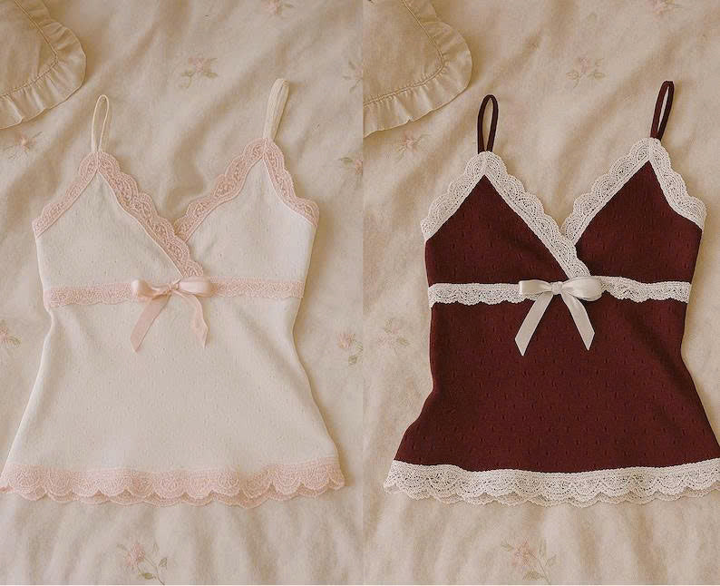 Dolly Lace Top Sewing Pattern | Coquette Cami Top Sewing Pattern | Sizes XXS - 2XL