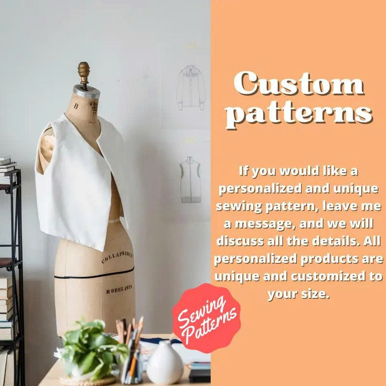 Flare Sleeve Blouse Pattern | V Neck Linen Top Sewing Pattern (PDF Download)