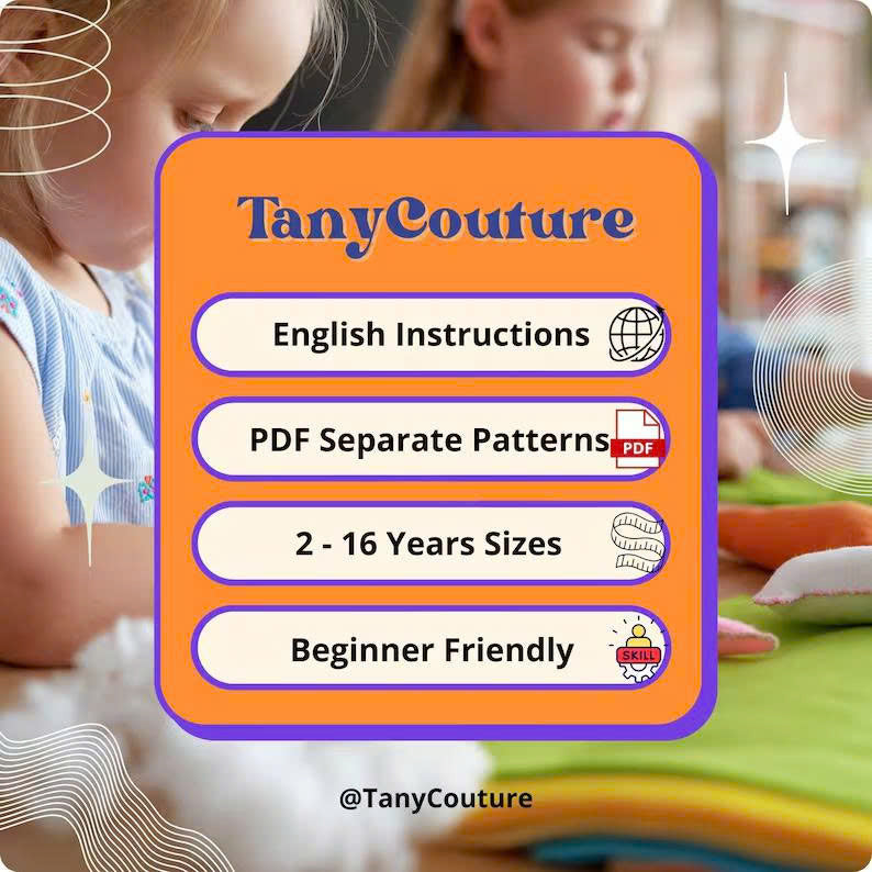 Girls Summer Set Sewing Pattern PDF, Top and Pants Pattern for Kids, Toddler Outfit