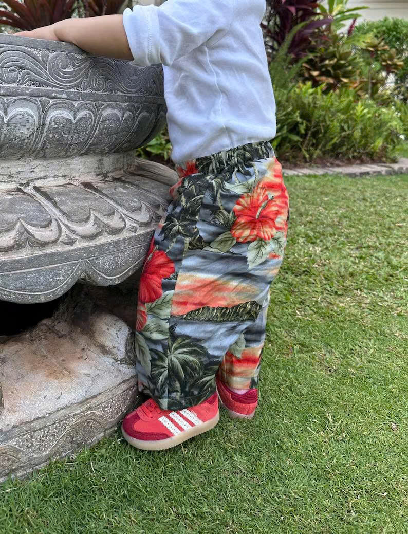 The Eleo Baby Pants PDF Sewing Pattern | Beginner Barrel Leg Pants (0M-3T)