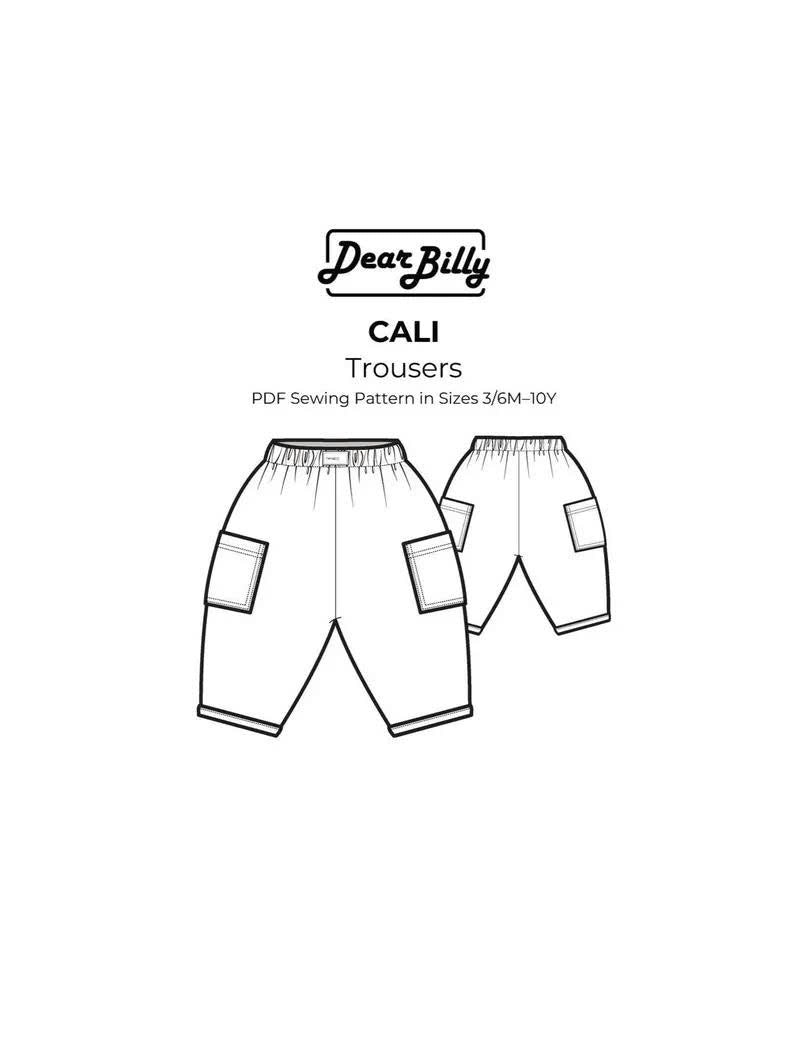 Unisex Kids Balloon Trousers • Barrel Leg Pant • PDF Sewing Pattern • Cali Pants • 3/6m-10y