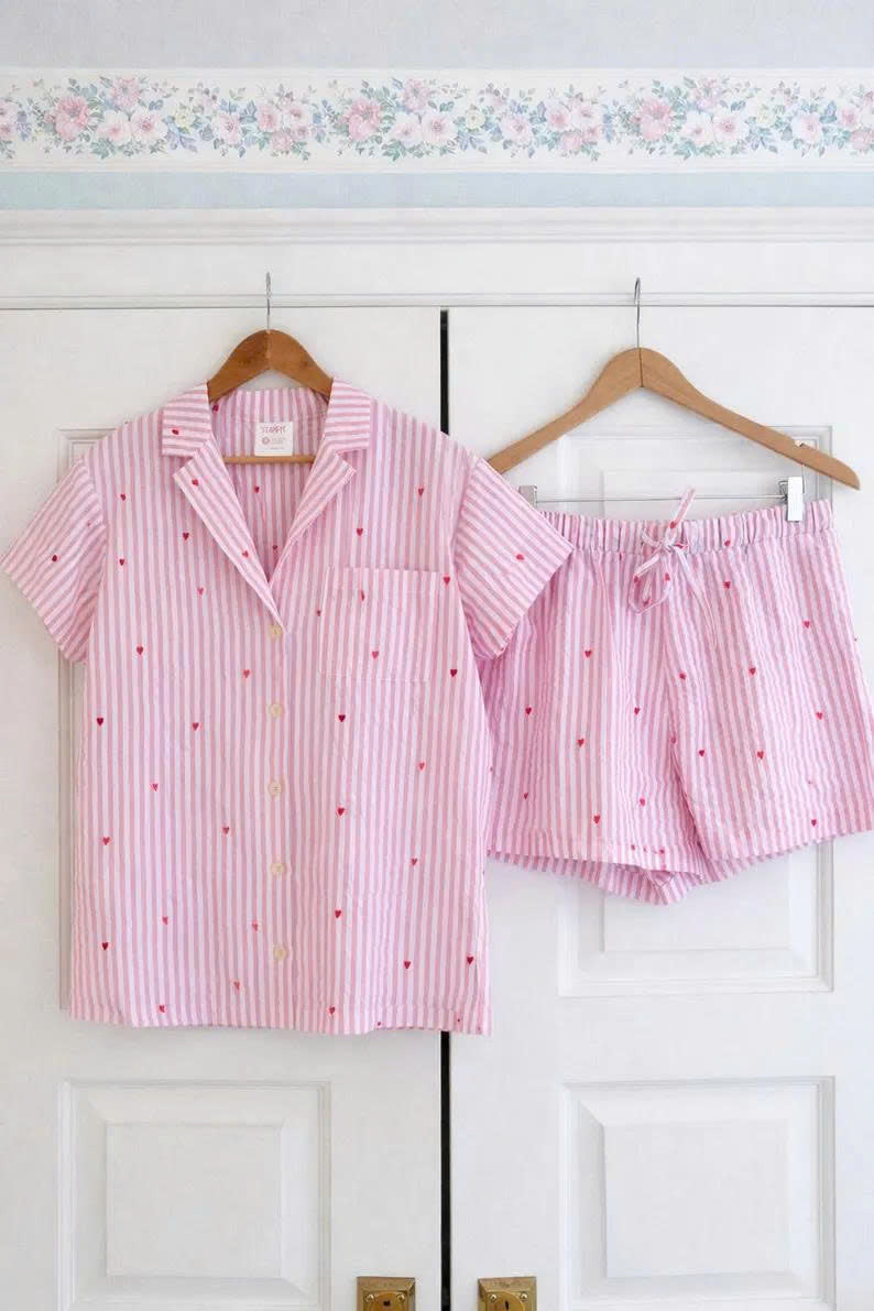 Women’s Pajama Set Sewing Pattern | Shirt + Shorts or Pants | Sizes XXS–5XL | Printable PDF