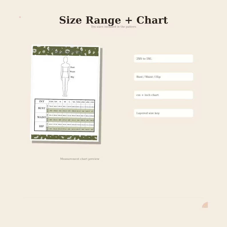 Plus Size Overbust Corset Sewing Pattern | Bustier Bodice A4/A0